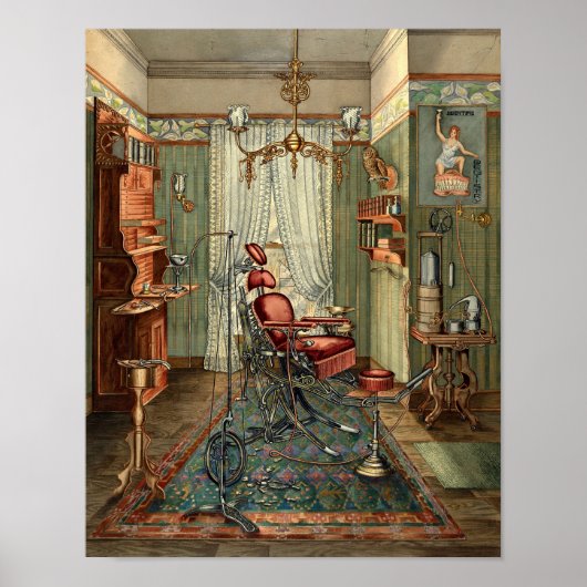 Victoriaans Era Dentist's werkruimte Poster (Voorkant)