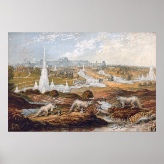 Victoriaans Era Dinosaur Print (Voorkant)