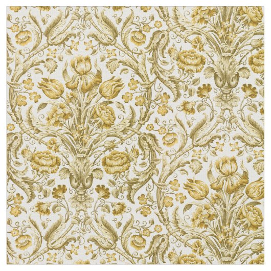  Victoriaans Era Floral Pattern Stof (Close Up)