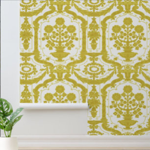 Victoriaans Era Floral Urn Pattern beroemd gemaakt Behang