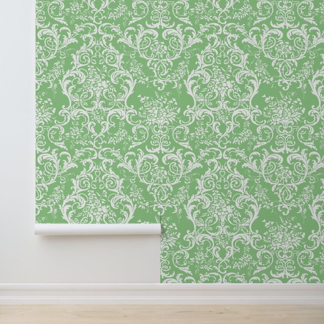  Victoriaans Era Foliate Scroll Pattern Behang (Applicatie)