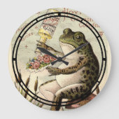 Victoriaans Era Frog op Toadstool Ad Grote Klok (Voorkant)