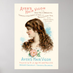  Victoriaans Era Hair Care Ad Poster