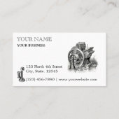 Victoriaans Era Steampunk Sjabloon Visitekaartje (Achterkant)