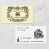 Victoriaans Era Steampunk Sjabloon Visitekaartje (Voorkant / Achterkant)