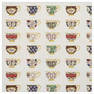  Victoriaans Era Tea Cup Design Patroon Stof