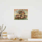 Victoriaans Era Wasserij Zeep Advertentie Poster (Keuken)