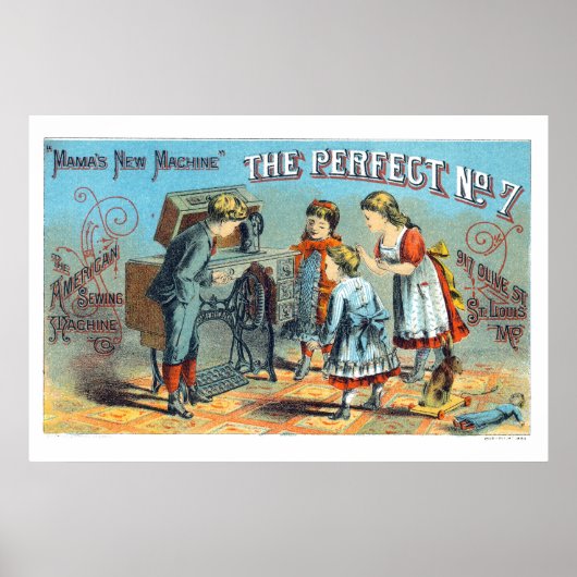  Victoriaans-erasnaaimachine Poster (Voorkant)