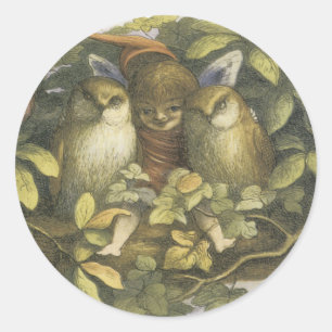 Victoriaans Faerie Sticker - Faerie met vogels