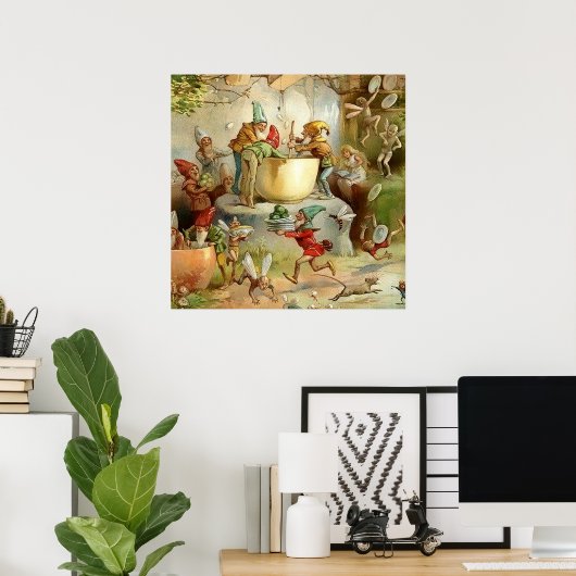 "Victoriaans feeën" door E S Hardy Poster (Thuiskantoor)