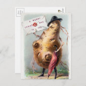  Victoriaans feestdag Briefkaart (Voorkant / Achterkant)