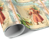 Victoriaans feestdag cadeaupapier (Rol Hoek)