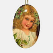 Victoriaans feestdag keramisch ornament (Links)