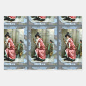 Victoriaans feestdag kerstmis  inpakpapier vel (Voorkant 2)