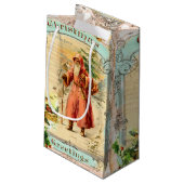 Victoriaans feestdag klein cadeauzakje (Achterkant Gekanteld)