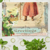 Victoriaans feestdag theedoek (Gevouwen)