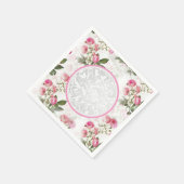 Victoriaans feestservies bloem papier servet (Hoek)