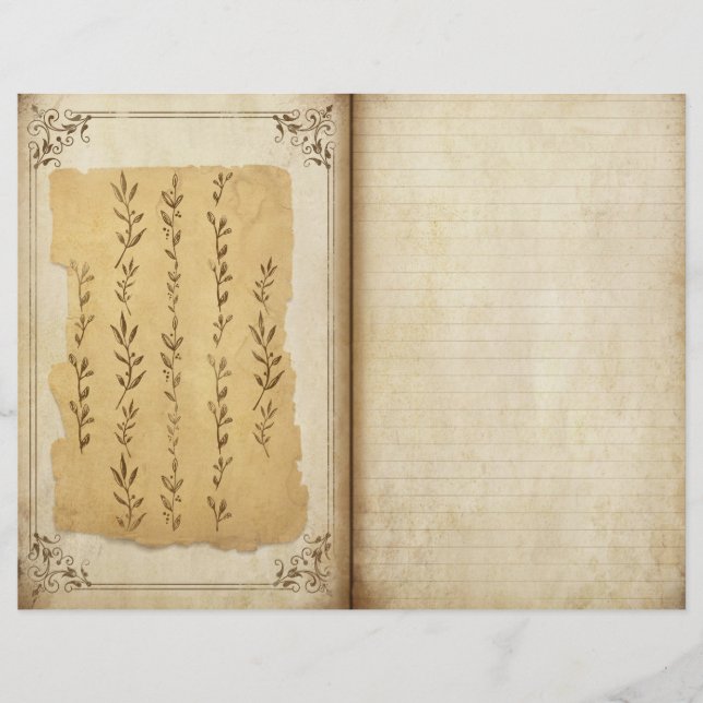 Victoriaans flessenjournaal, plakboekpapier (Voorkant)