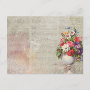 Victoriaans Floral Briefkaart