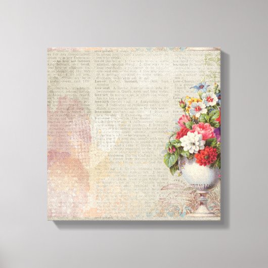 Victoriaans Floral Canvas Afdruk (Voorkant)