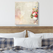 Victoriaans Floral Canvas Afdruk (Insitu (Slaapkamer))