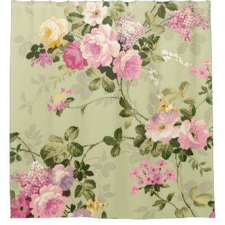 Victoriaans Floral Douchegordijn