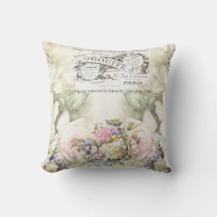 Victoriaans Floral en Adverteren Ephemera Kussen