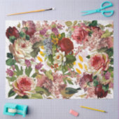 Victoriaans Floral Ephemera Rozen Tissuepapier (Craft)