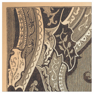  Victoriaans Floral Panel Fabric Stof