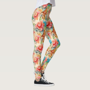Victoriaans  Floral Patroon Leggings