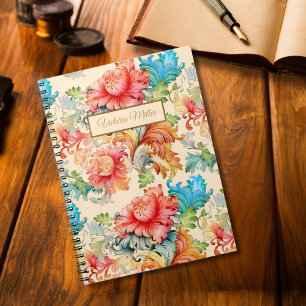Victoriaans Floral Patroon Notitieboek