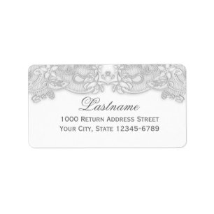 Victoriaans Floral Silver Grey Etiket