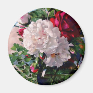 Victoriaans Floral Vase-studie Magneet