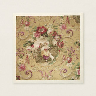 Victoriaans Floral Wallpaper Servet