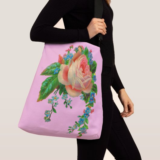 Victoriaans florale afdruk crossbody tas (Dichtbij)
