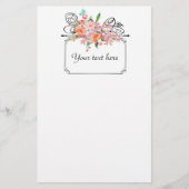 Victoriaans florale hangende bruiloft briefpapier (Voorkant)