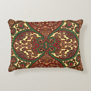 Victoriaans florale paisley boho jewel toonpatroon accent kussen