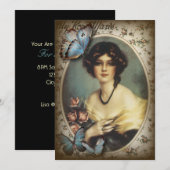 Victoriaans florretro paris vrouw Kaart (Voorkant / Achterkant)
