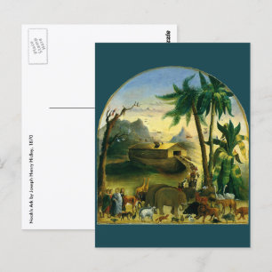  Victoriaans Folk Art, Noah's Ark van Hidley Briefkaart