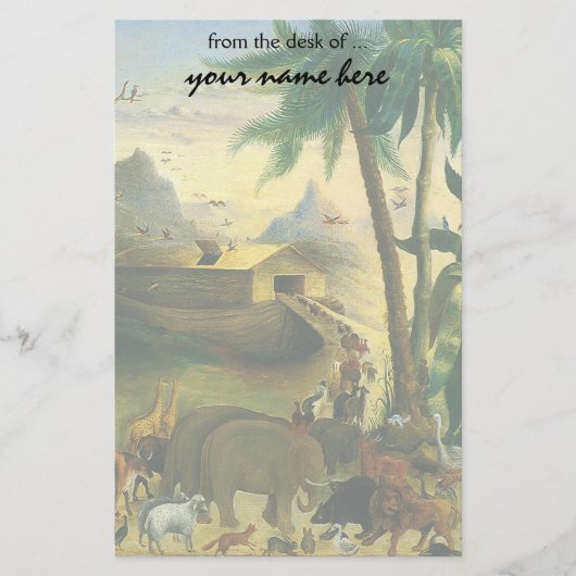  Victoriaans Folk Art, Noah's Ark van Hidley Briefpapier (Voorkant)