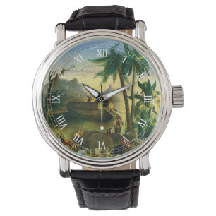  Victoriaans Folk Art, Noah's Ark van Hidley Horloge