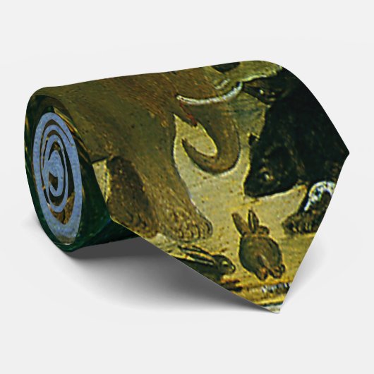  Victoriaans Folk Art, Noah's Ark van Hidley Stropdas (Opgerold)