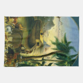 Victoriaans Folk Art, Noah's Ark van Hidley Theedoek (Horizontaal)