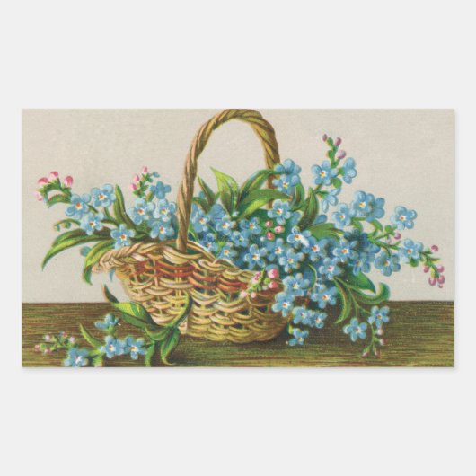 Victoriaans Forget-Me-Not Blossoms Sticker (Voorkant)