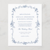 Victoriaans  Frans Foto QR Code Bruiloft Flyer (Voorkant)