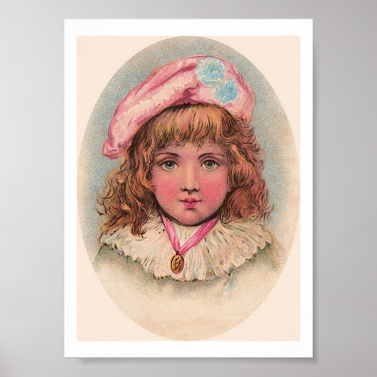 Victoriaans Frans kinderportret - Kunstafdrukken Poster (Voorkant)