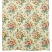 Victoriaans Frans land  bloemen Douchegordijn (Voorkant)