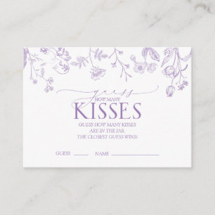 Victoriaans Frans Lila Lavendel Bloemen Douche Spe Informatiekaartje