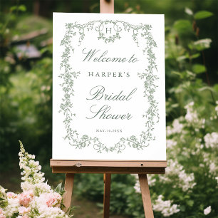 Victoriaans Frans Sage Green Vrijgezellenfeest Wel Poster