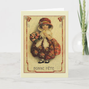 Victoriaans Franse Bonne Fête Verjaardag Kaart
